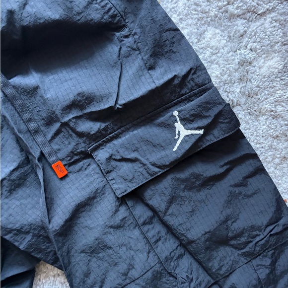 Jordan Men's Black Cargo Pants with Red Accents - Picture 2 of 6